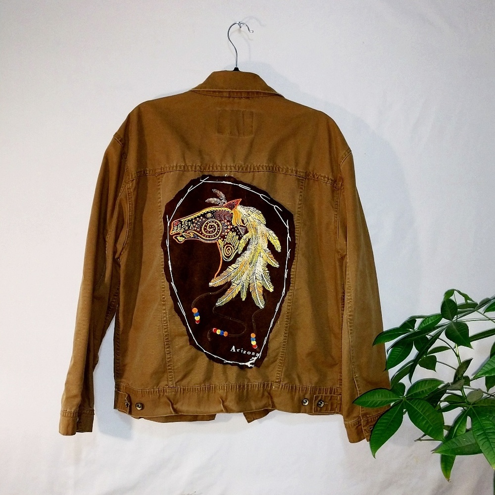 Hand patched upcycled vintage arizona coat